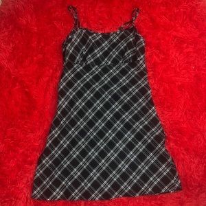 Size medium dress with black and white plaid pattern